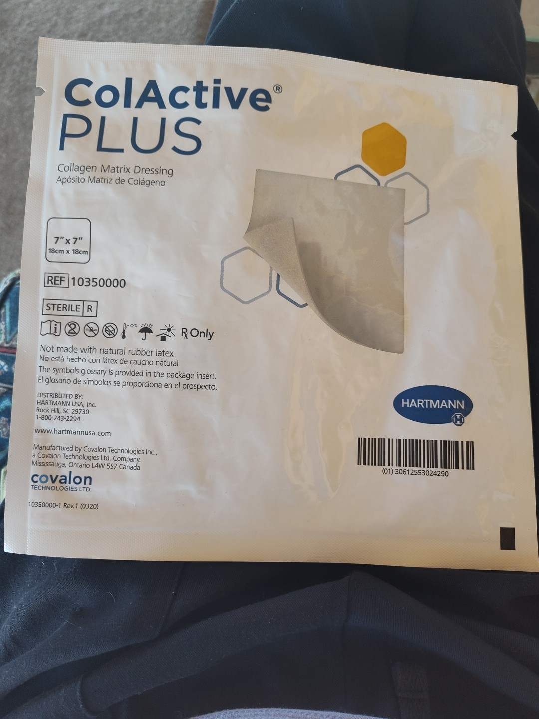 ColActive Plus Collagen Matrix Dressing 7-in X 7 In