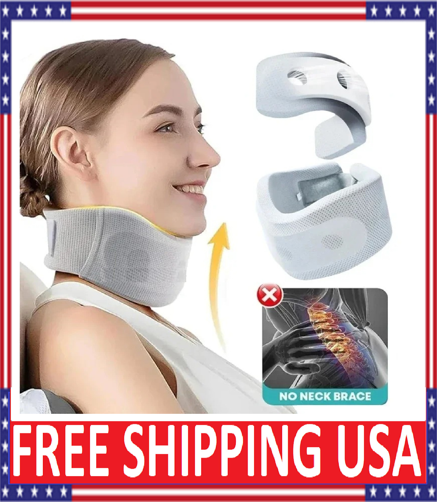 Adjustable Neck Brace Support Wrap Soft Foam  Cervical Collar Neck Pain Relief