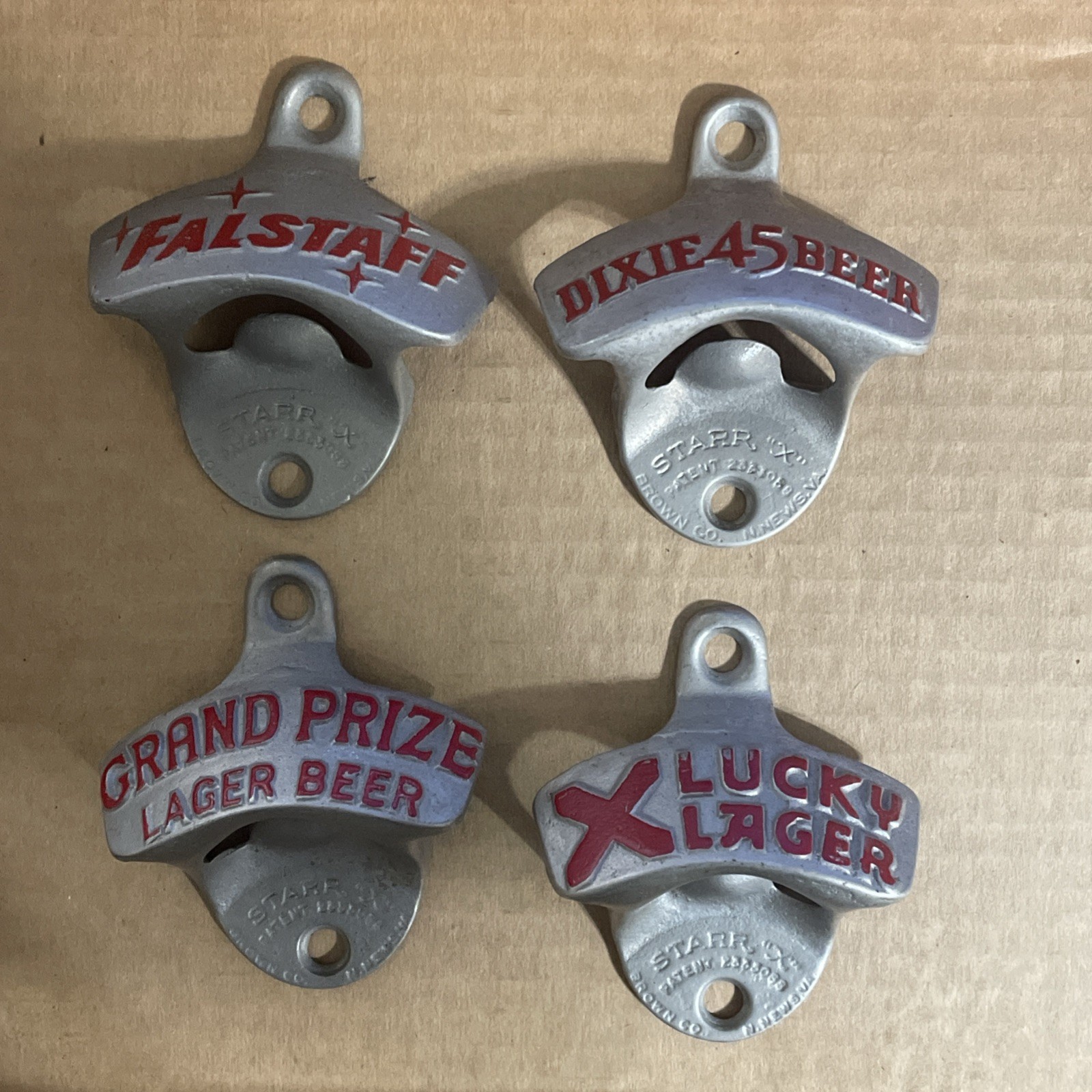 LOT (4) STARR X VINTAGE WALL BOTTLE OPENERS