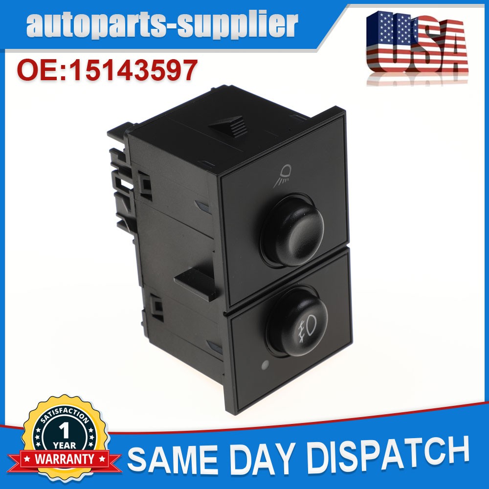Fog Light & Cargo Lamp Switch 15143597 for Chevy Silverado GMC Sierra Cadillac