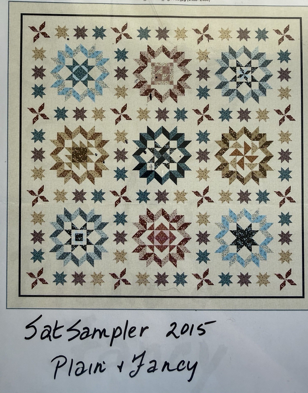 Quilting Treasures Plain & Fancy 9 BOM Patterns In Binder w SOME Pre-Cut Fabric*