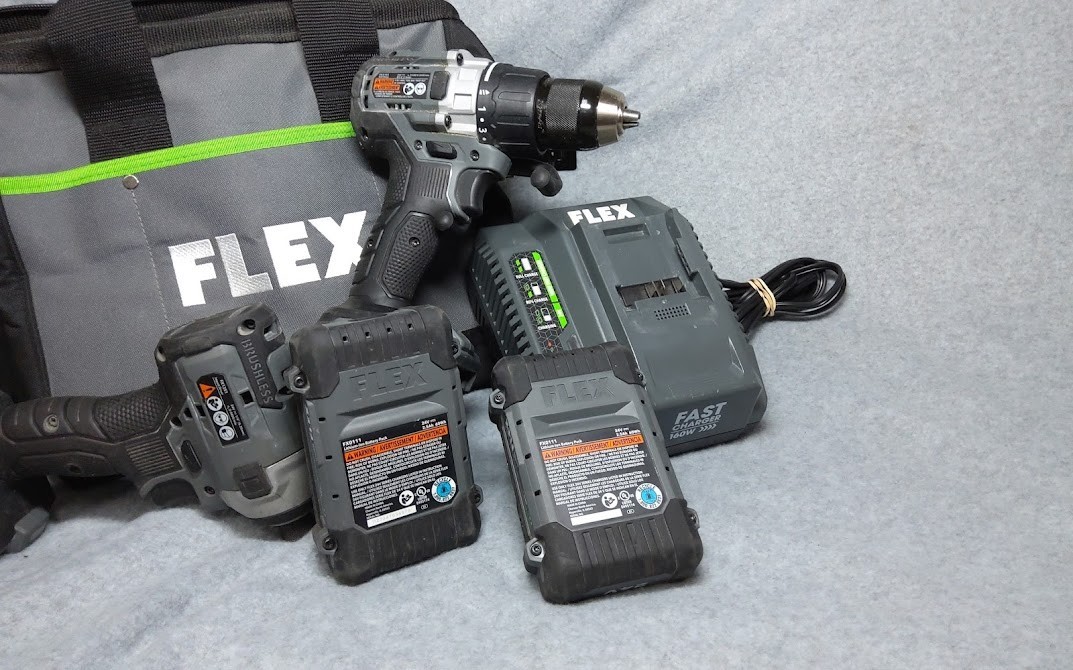 Flex Fx2131a Impact And Hammer Drill w/Charger & 2 Batteries