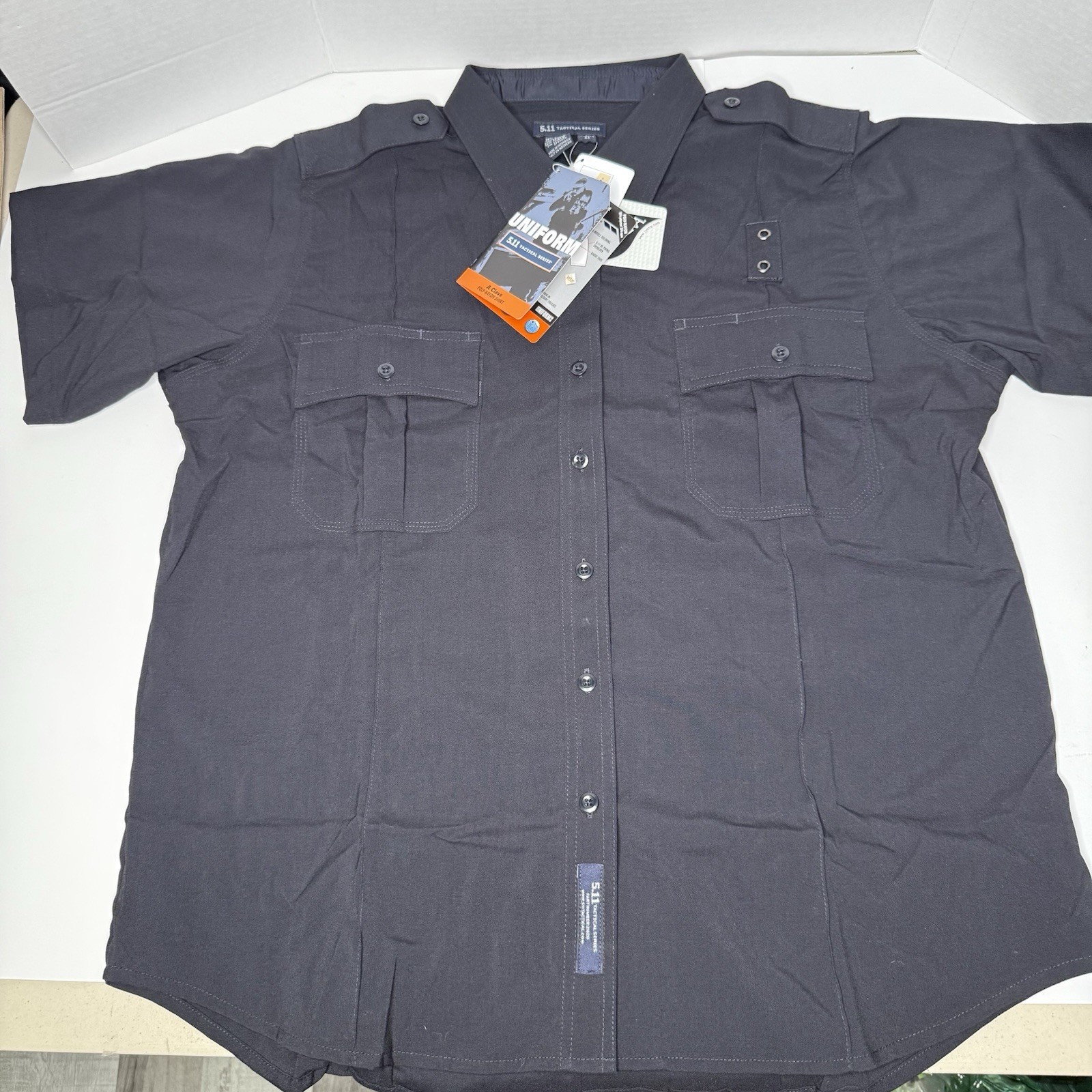 NWT 5.11 Tactical Shirt Womens XL Midnight Navy Class A Short Sleeve Poly Wool
