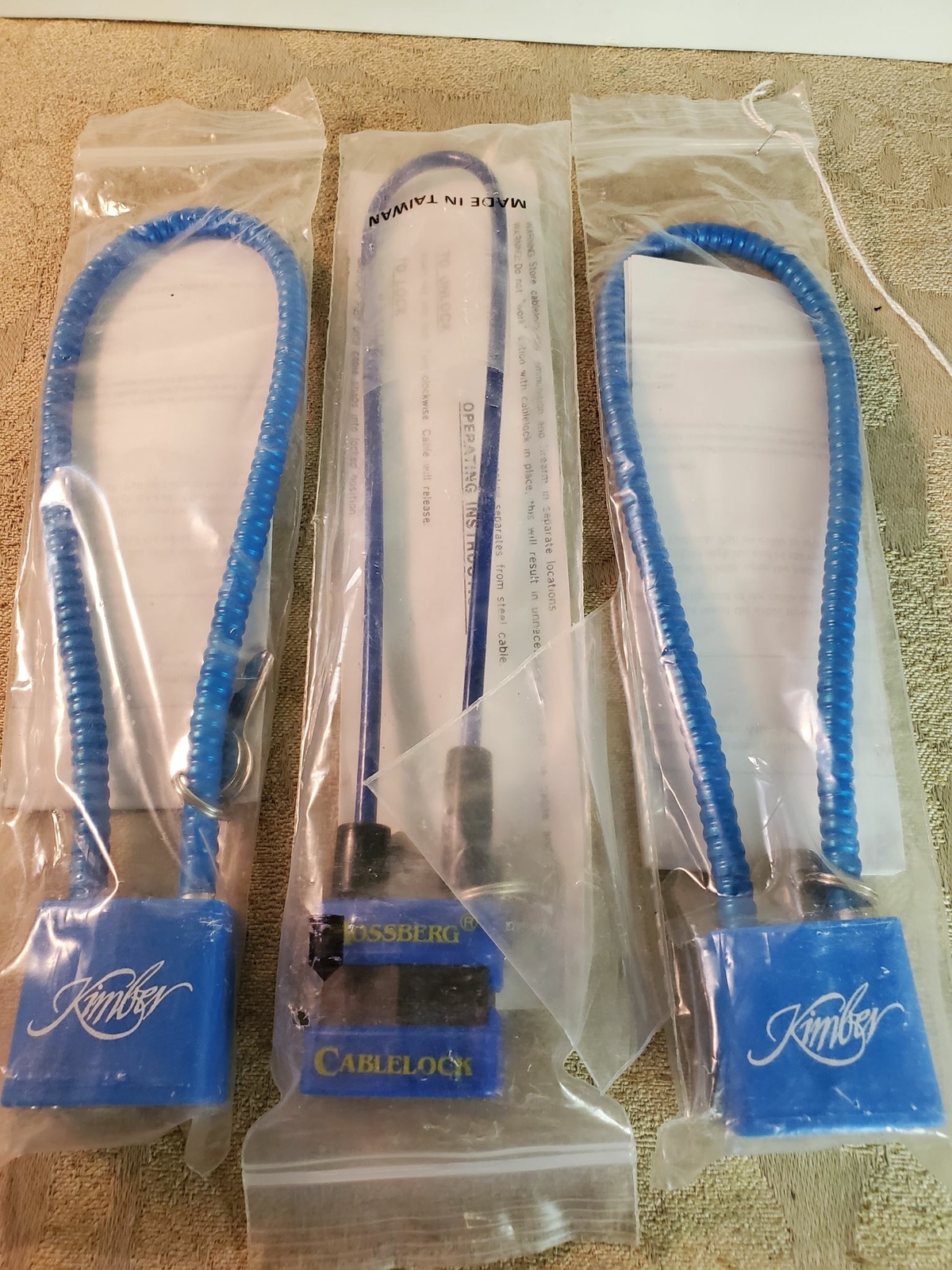 Kimber & Mossberg rifle cable safety locks, NEW
