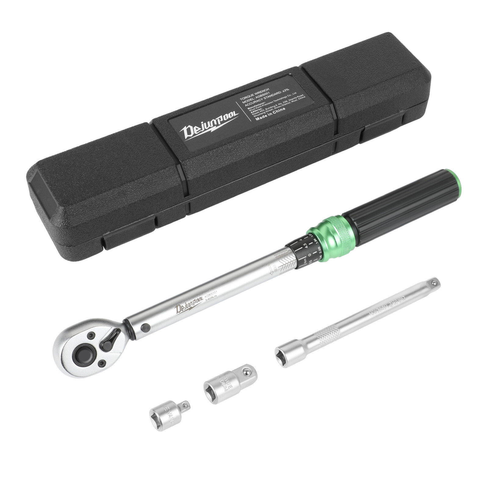 Digital/Mechanical Torque Wrench Adjustable 1/2'' 3/8" 1/4'' Drive & Sockets