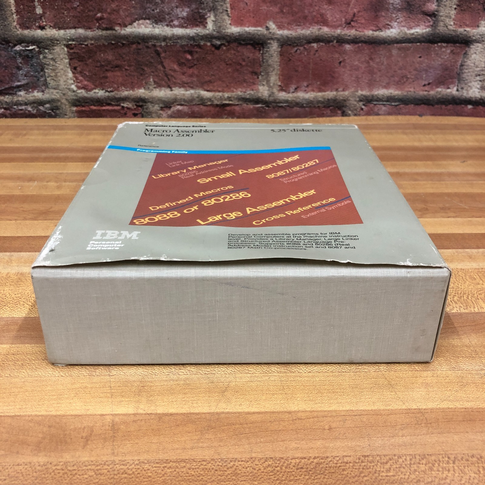 IBM PC Personal Computer Macro Assembler 2.00 5.25" Floppy Disk Software