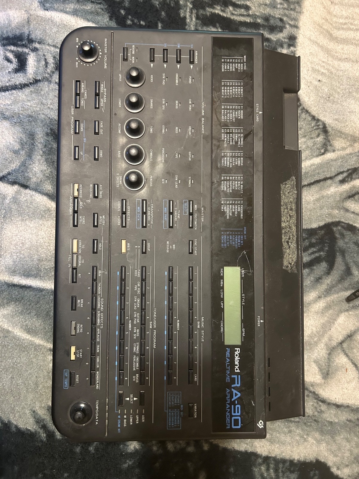 Vintage Roland RA-90 Realtime Arranger Power Supply Sound Canvas SC-55 GS Synth