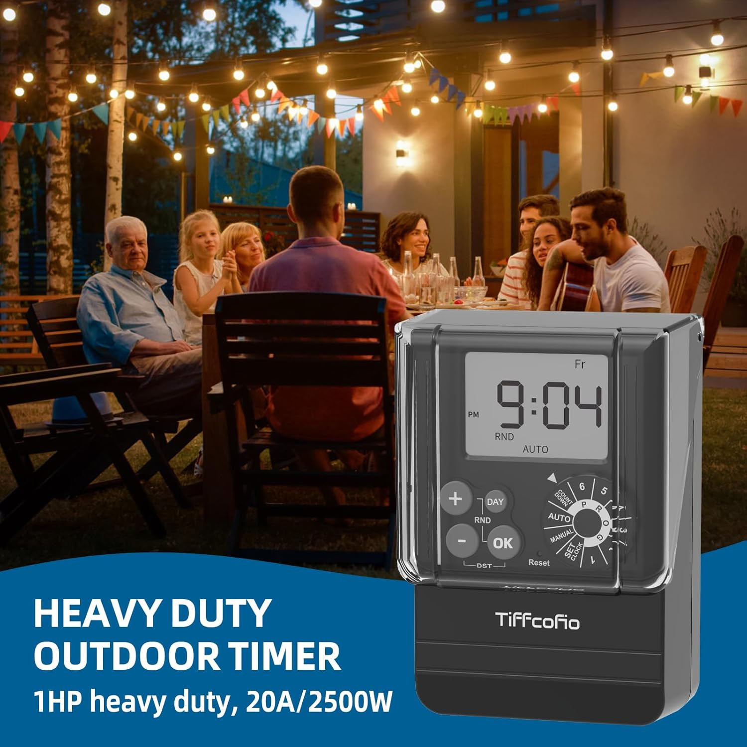 Tiffcofio New Digital Outdoor Timer Waterproof, Dial Programmable Method, Outdoo