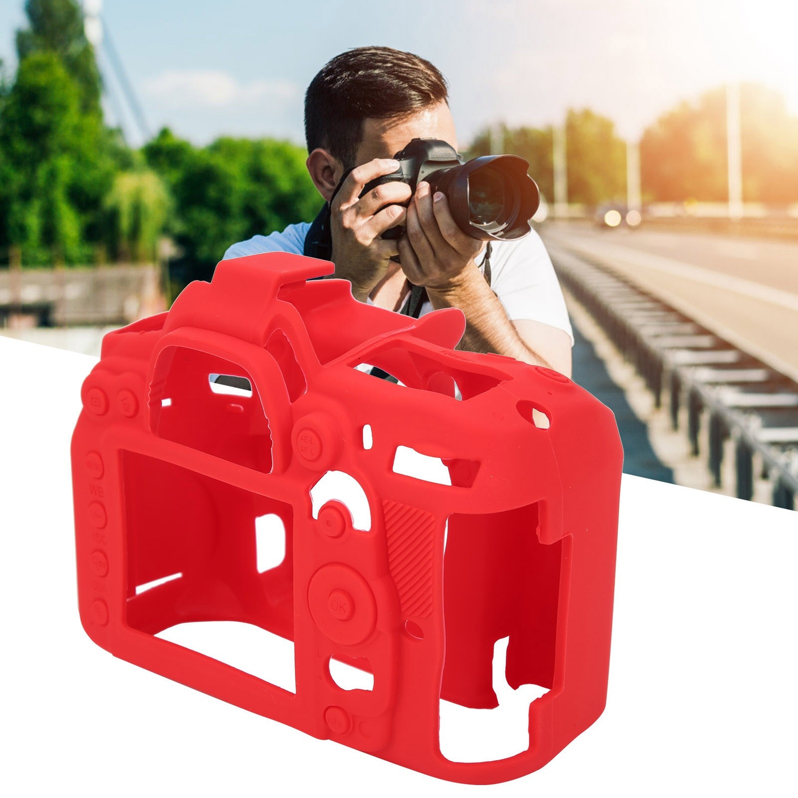 Camera Protective Shell Silicone Case Cover Fit For D7000 Camera