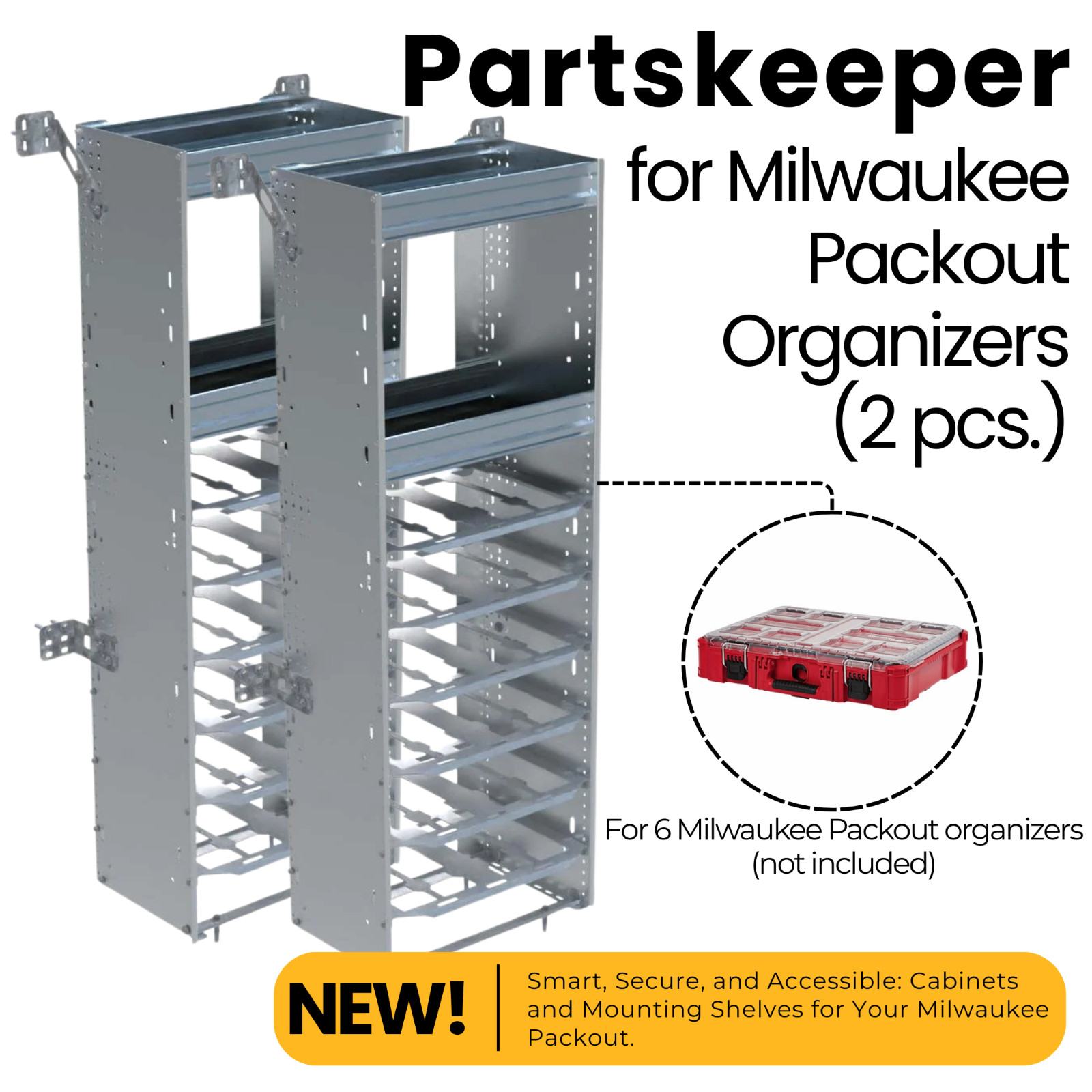 Partskeeper Van Cabinet – For Milwaukee Organizers 62.5" | C5-MA20-6 (Set of 2)
