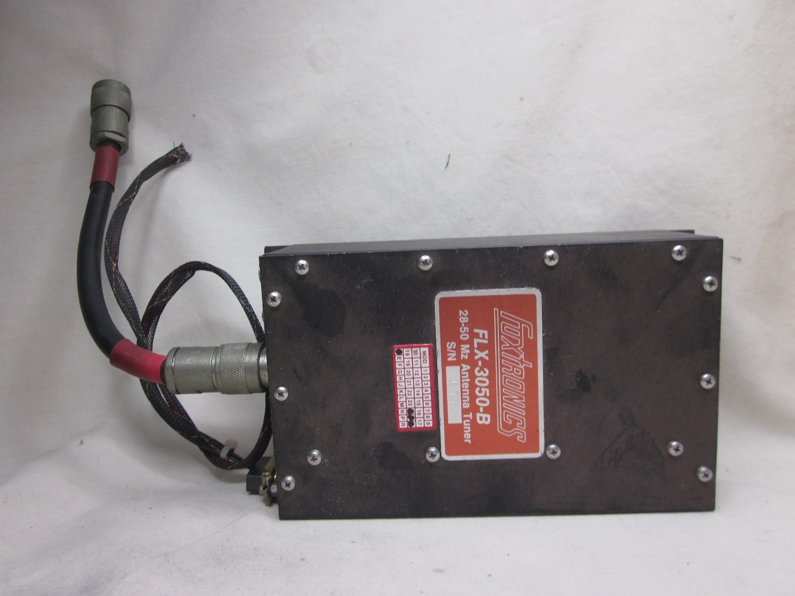 untested*  Foxtronics FLX-3050-B 28-50 Mz Antenna Tuner w/ cable attachement *
