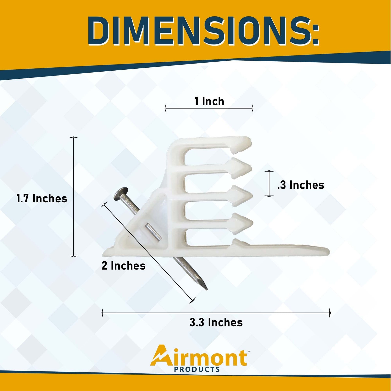 (25 Pack) Airmont Product AP-12034, White Cable Stackers, Multiple Cable Separat