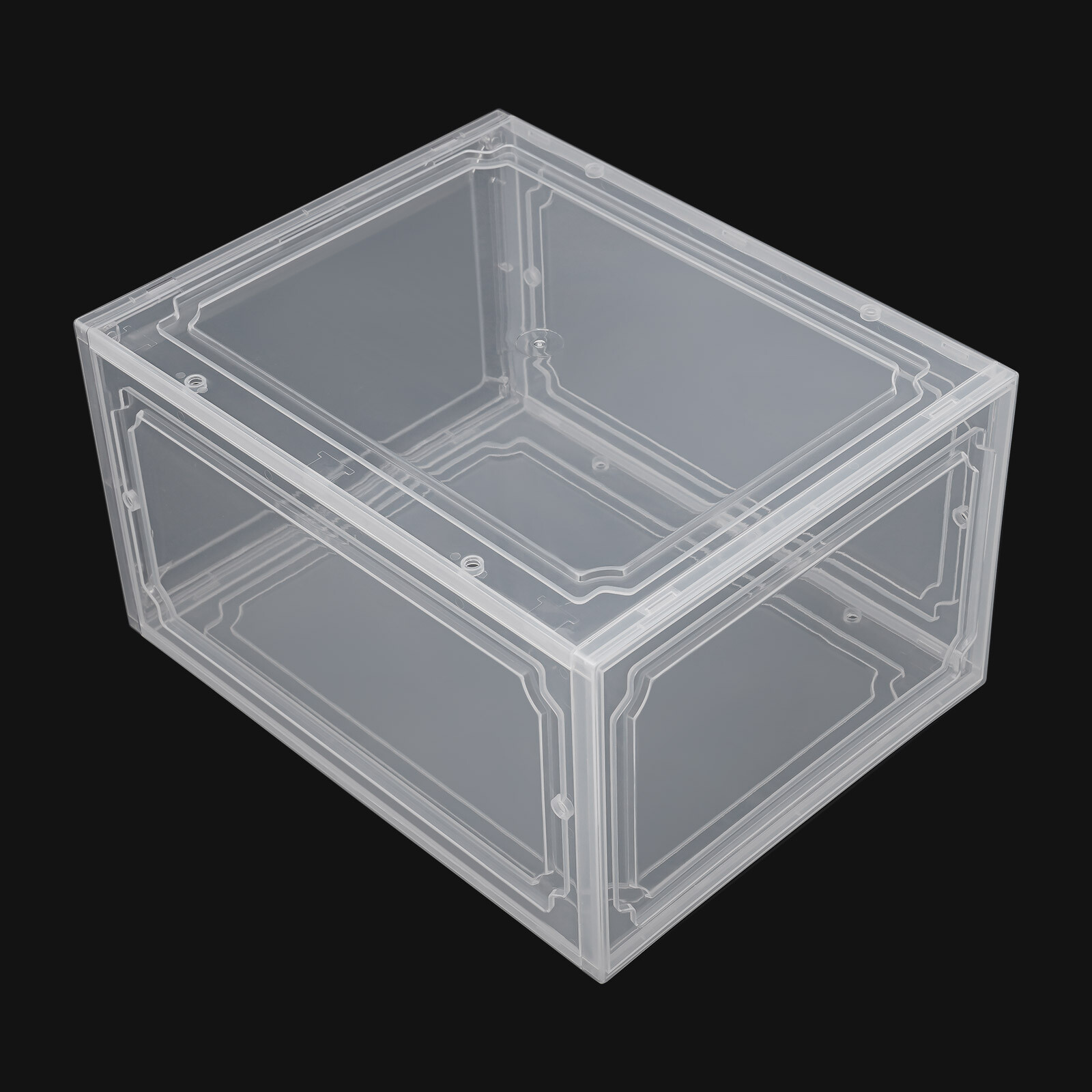 12PCS Shoe Containers Transparent-Front Door Open Acrylic Shoe Display Cabinet