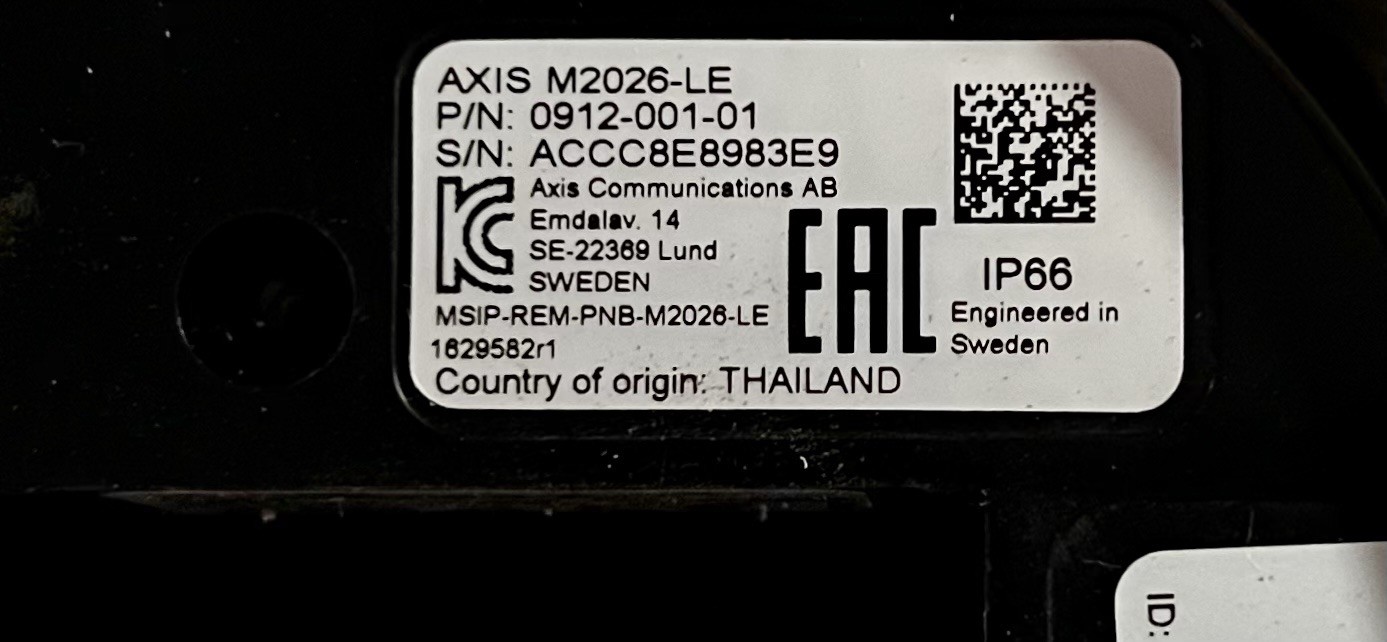 AXIS M2026-LE Outdoor/Indoor Surveillance Camera Tested & Working