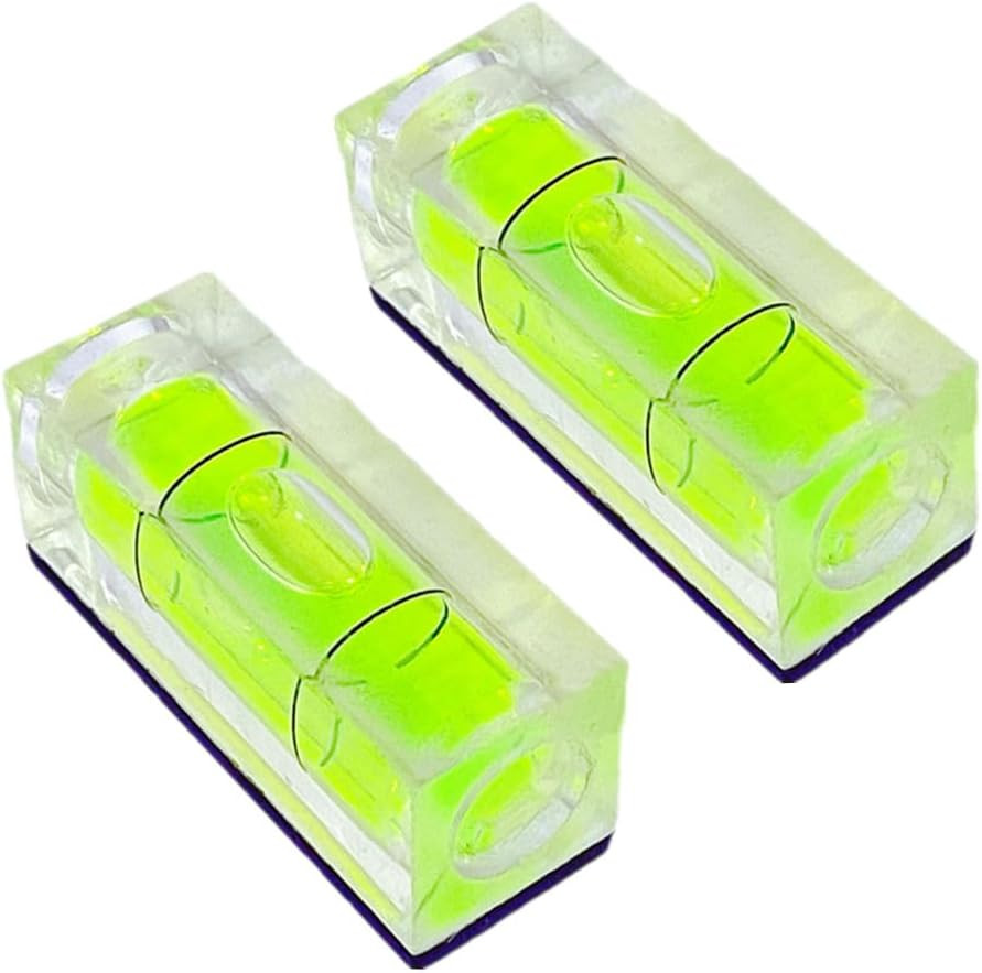 2Pcs Bubble Spirit Level with Magnetic Base 15X15X40Mm Single Line Small Square
