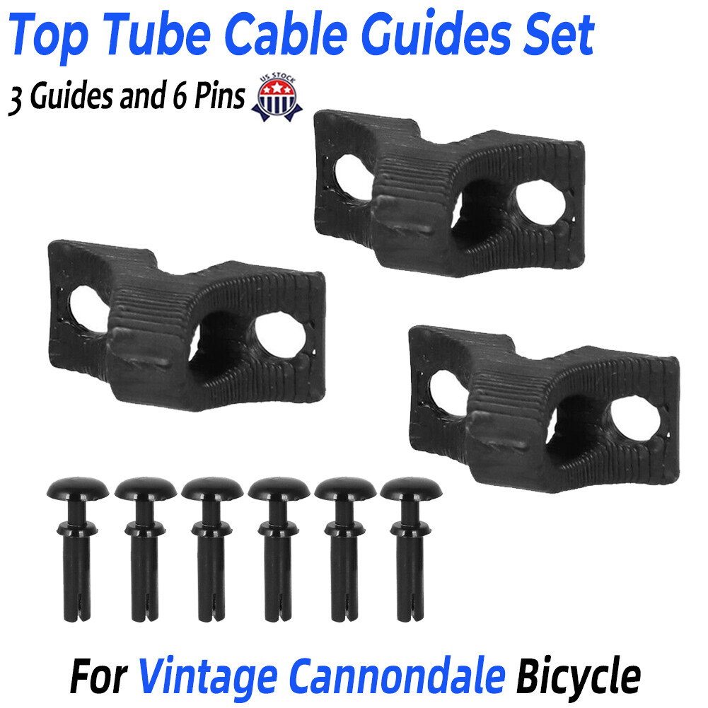 3x Top Tube Frame Cable Guides Fixing Kit For Vintage Cannondale Bicycle 1986-99