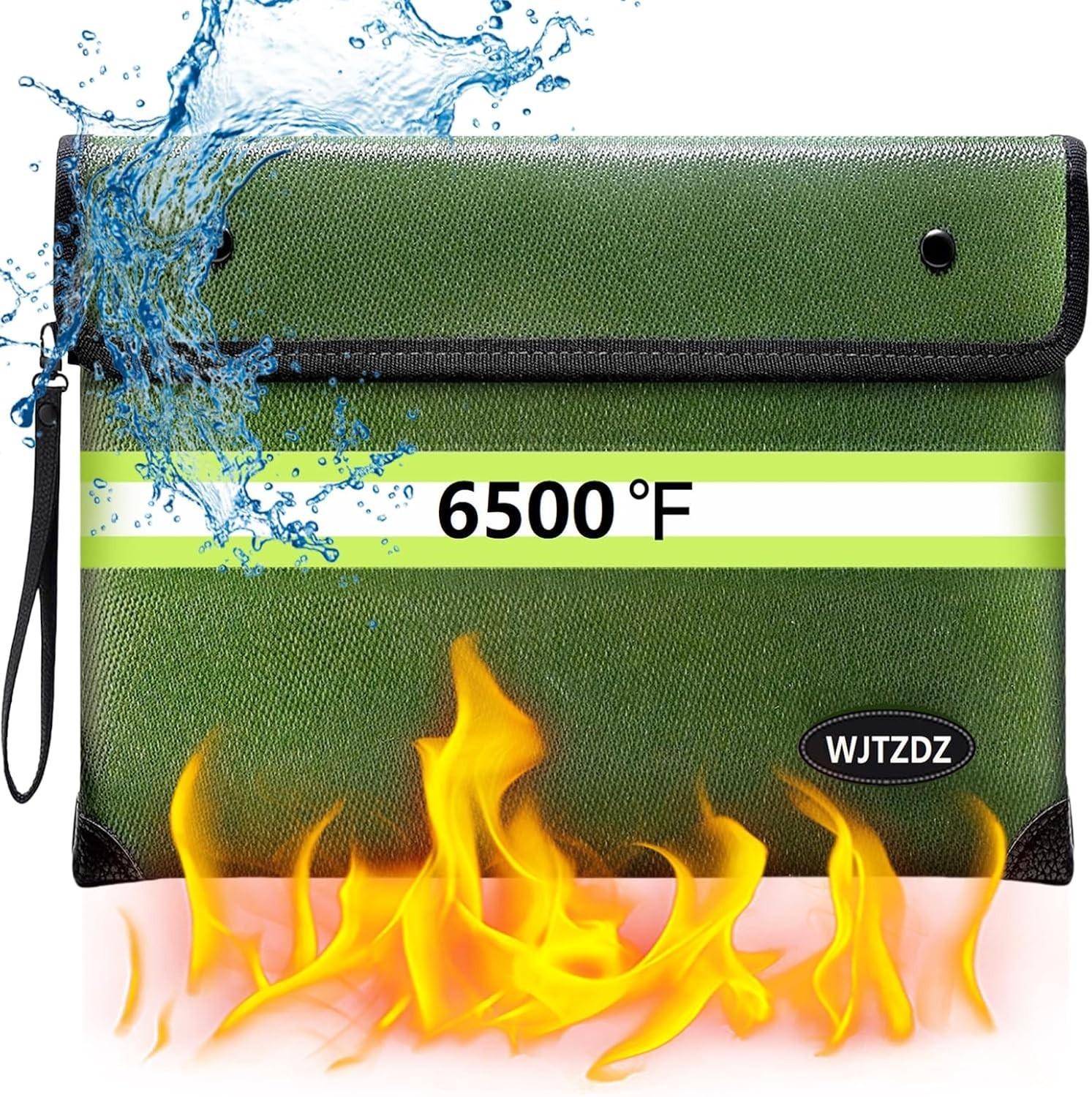 Upgraded Fireproof Money Bag, 10 Layers of Heat Insulated Materials, 6500F Fi...