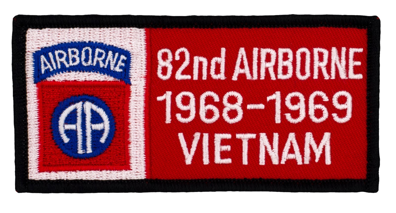 82nd Airborne 1968-69 Vietnam Patch (251) 4" x 2" Embroidered Patch 68148