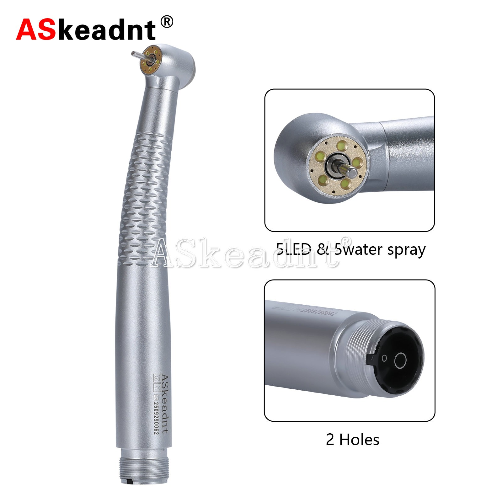 Turbina LED 2 orificios con pieza mano de alta velocidad dental 5Light NSK Style
