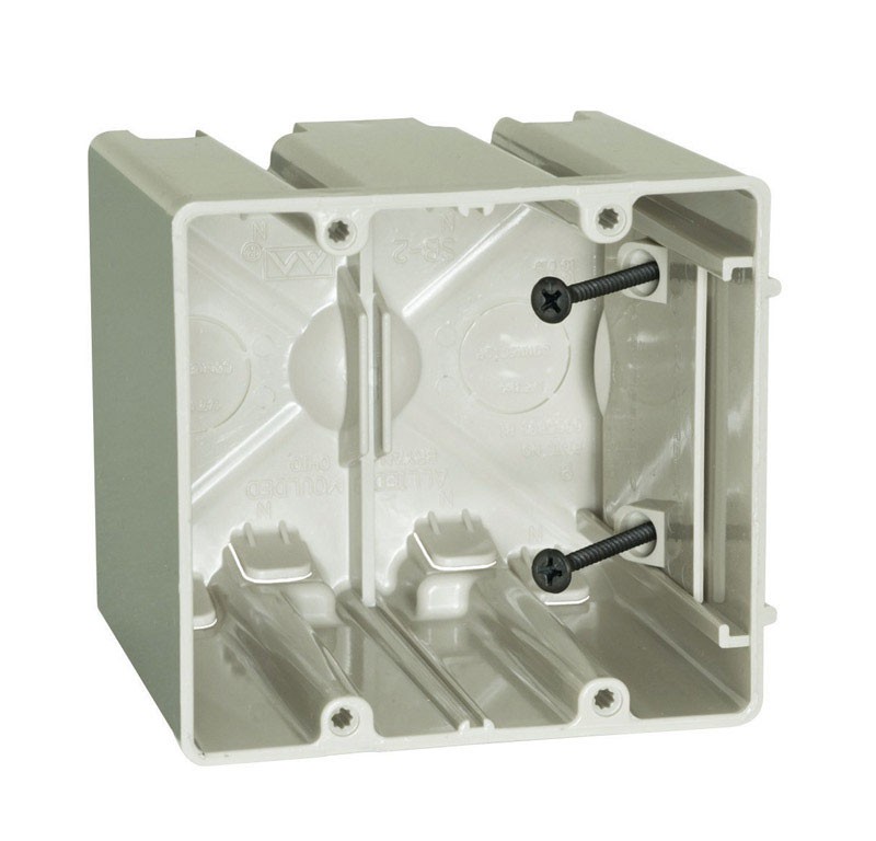 Allied Moulded SB-2 2-Gang Adjustable Wall Electrical Box