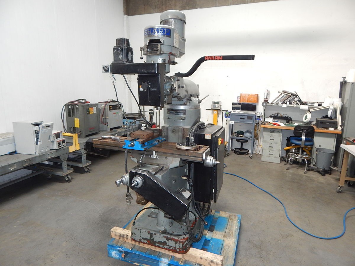 SHARP LMV VERTICAL MILLING MACHINE 9?X42? TABLE M5909