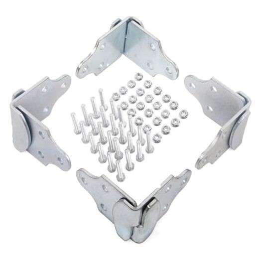 4 Sets Trailer Wood Sides Brackets Latch Rack Stake Body Gates Corner - with