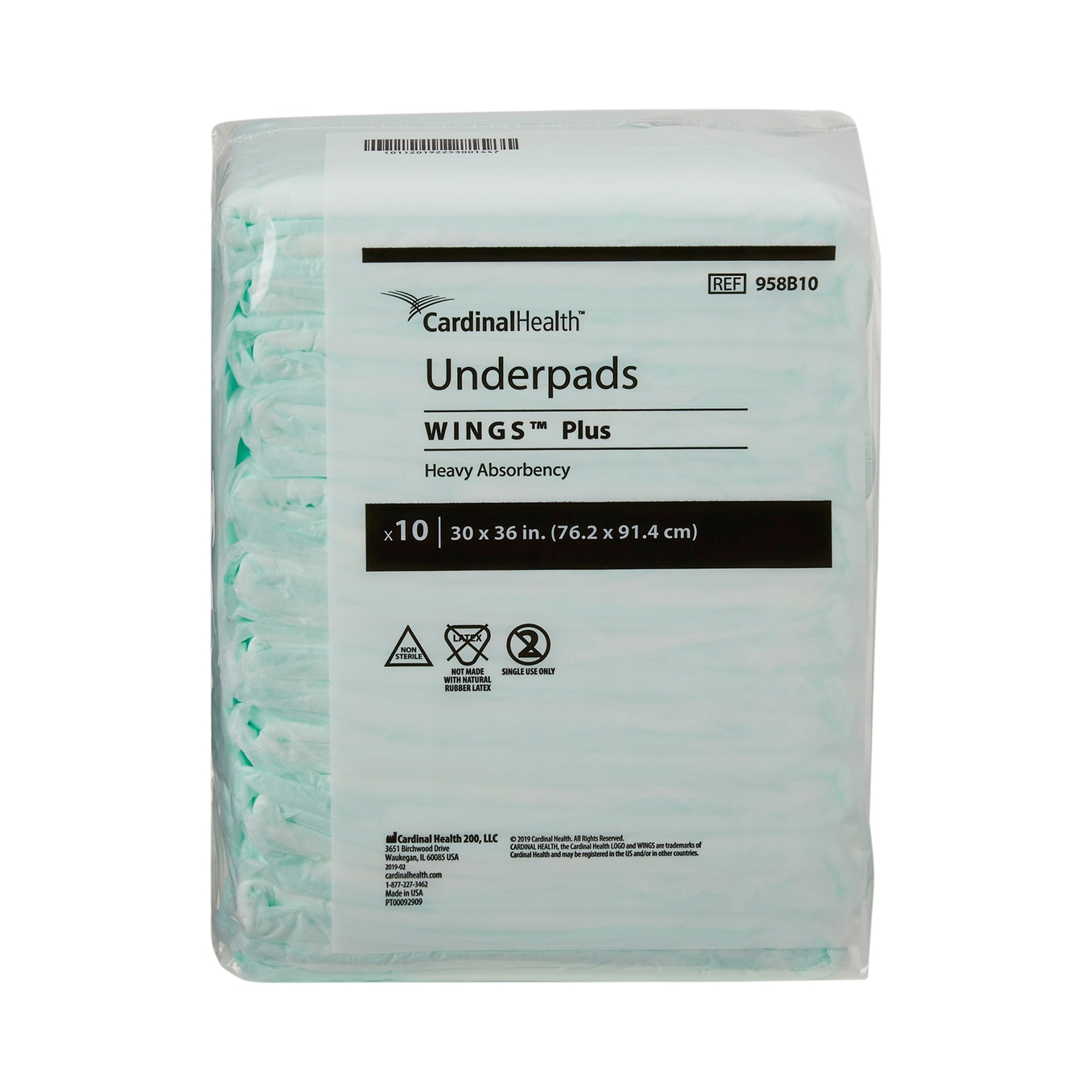 Wings Plus Underpad Heavy Absorbency 30 X 36" 50 ct