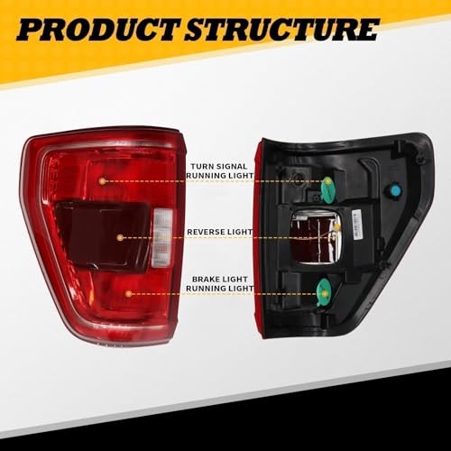 Tail Light Left Compatible with (F Series) 150 XLT 2021-2023 Driver Side