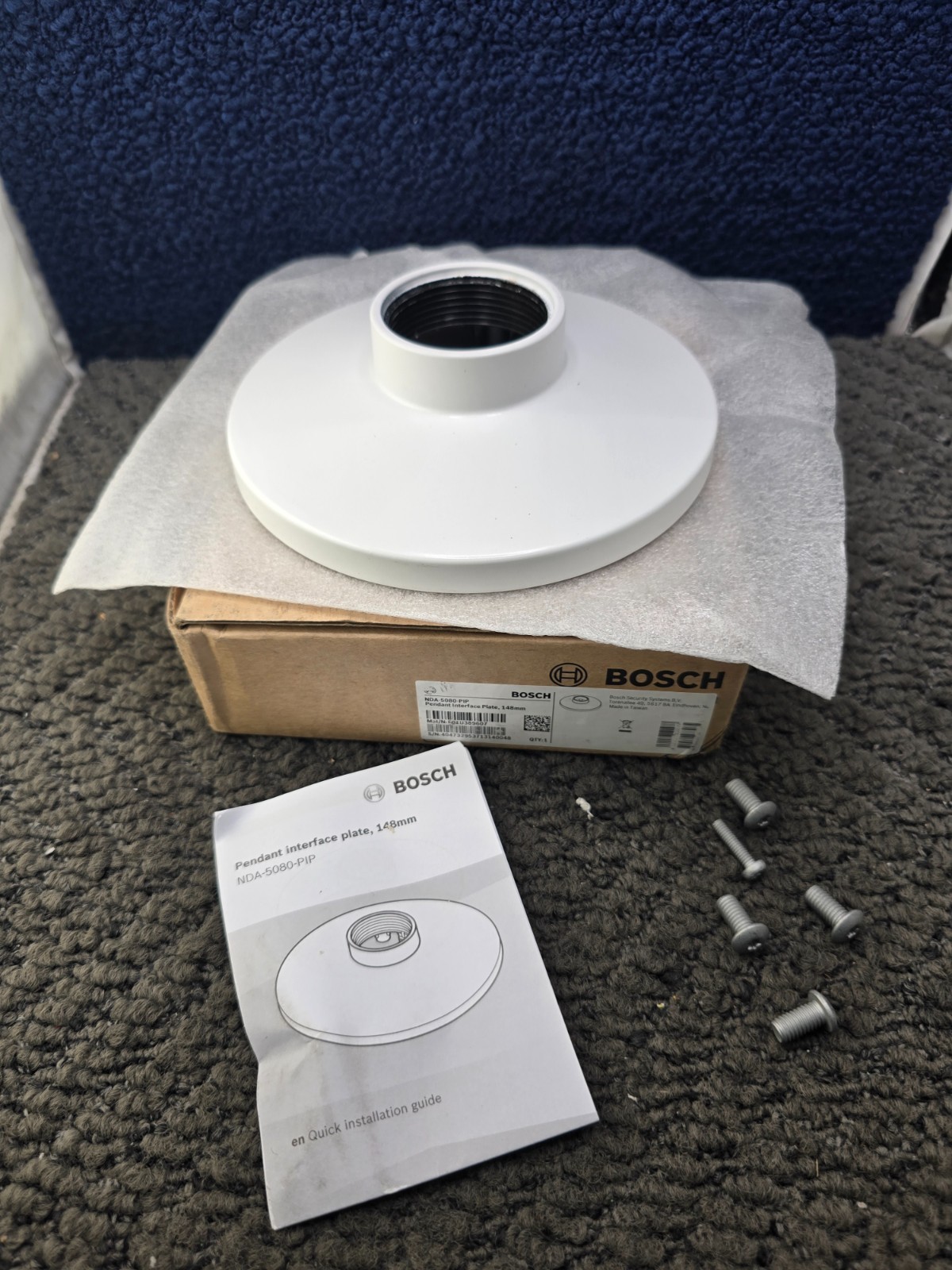 Bosch NDA-5080-PIP 5.83" Pendant Interface Plate For Flexidome Panoramic 5100i