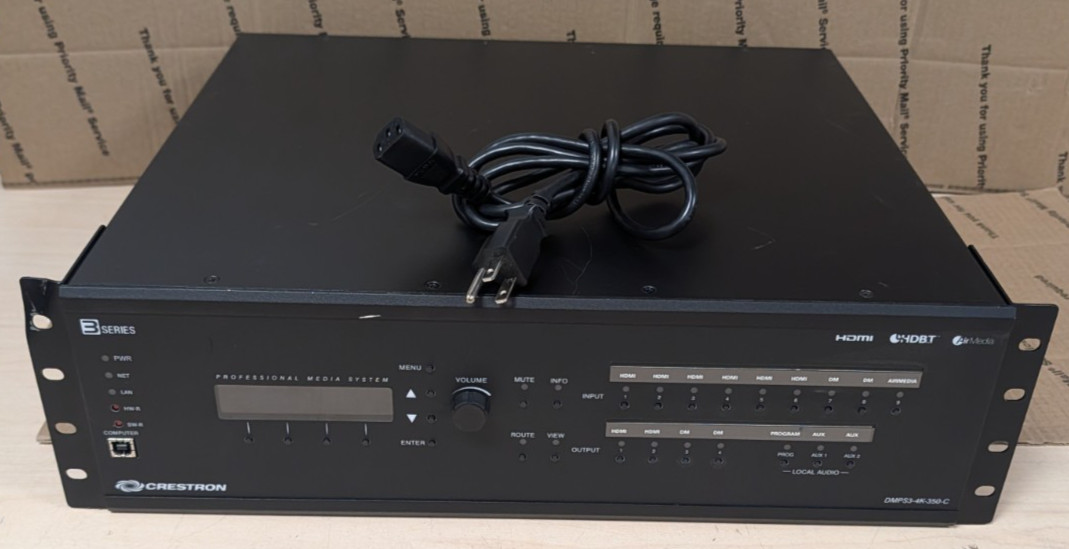 Crestron 4K Digital Media Presentation System DMPS3-4k-350-C W/AirMedia (TESTED)