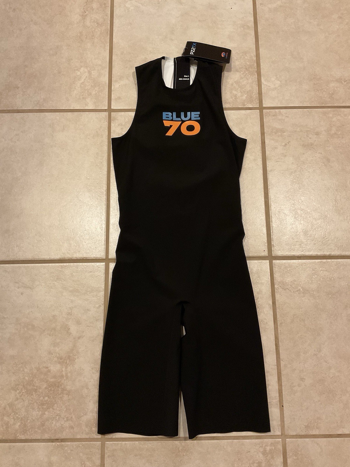READ! Blue Seventy 70 Men's PZ2TX Swimskin Swim Skin Suit Mens Large Black