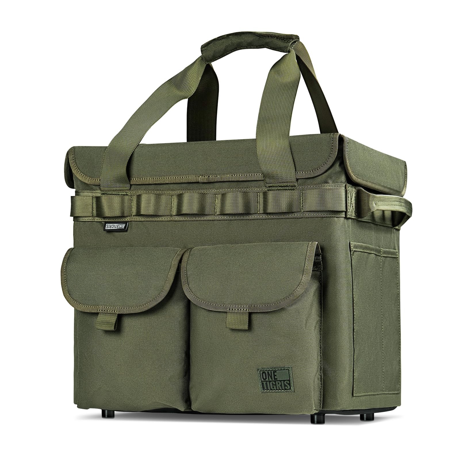 Camping Storage Bag with Lid, 25L Collapsible Tactical Tote Bag for Outdoor C...