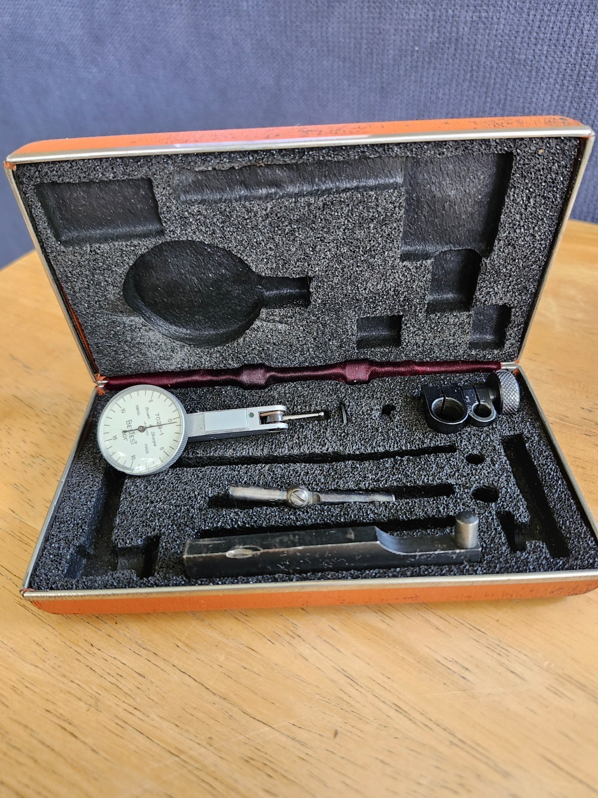 Starrett Dial Test Indicator Swivel Head 811-1CZ  W/Case & Some Attachments
