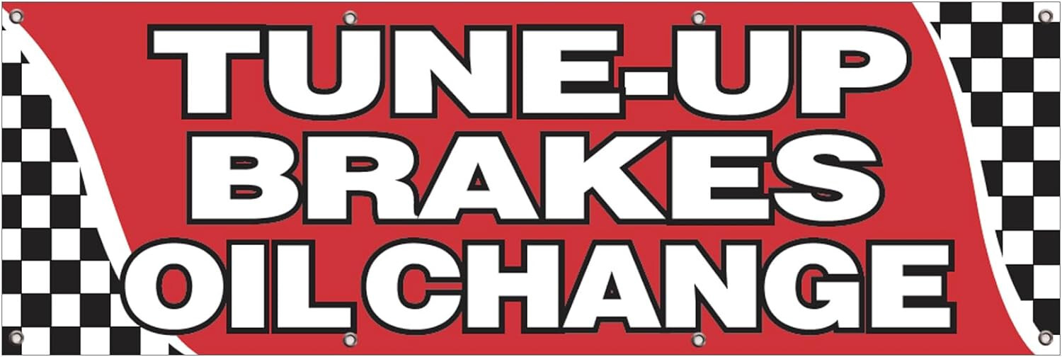 2x6 Feet TUNE UP BRAKES OIL CHANGE Banner Auto Repair Sign Polyester Fabric rb