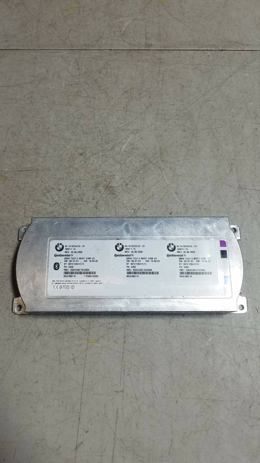 2010 BMW 328xi 328i e90 BLUETOOTH TELEMATICS COMMUNICATION MODULE 9224419 OEM