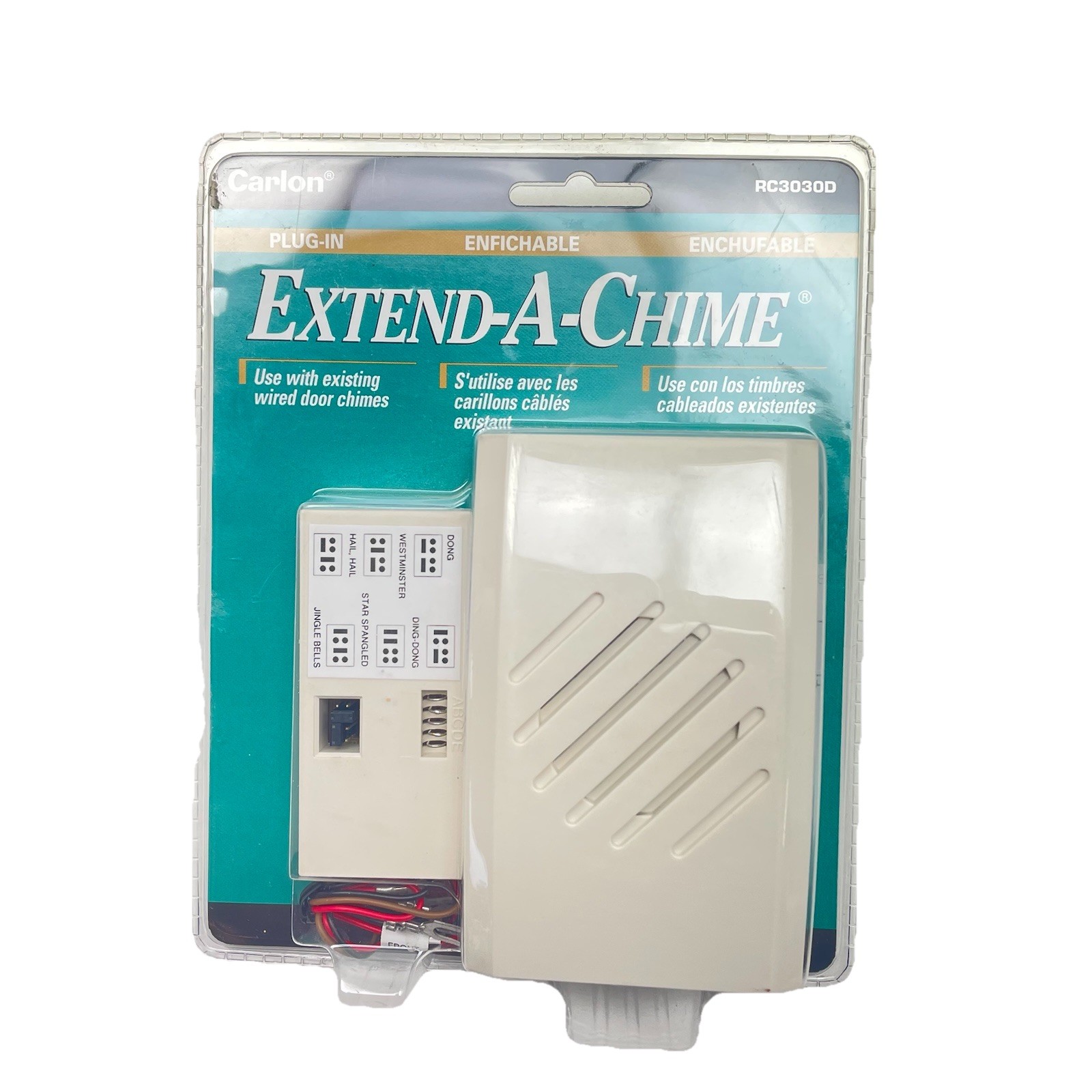 Carlon RC3030D Extend-A-Chime Doorbell Sound Extender 150 ft. Range New Sealed