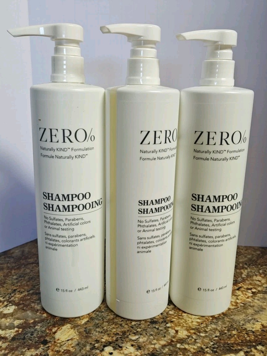 Zero% by Gilchrist & Soames SHAMPOO 15oz - Hilton Hotel - 3 BOTTLES Per Order