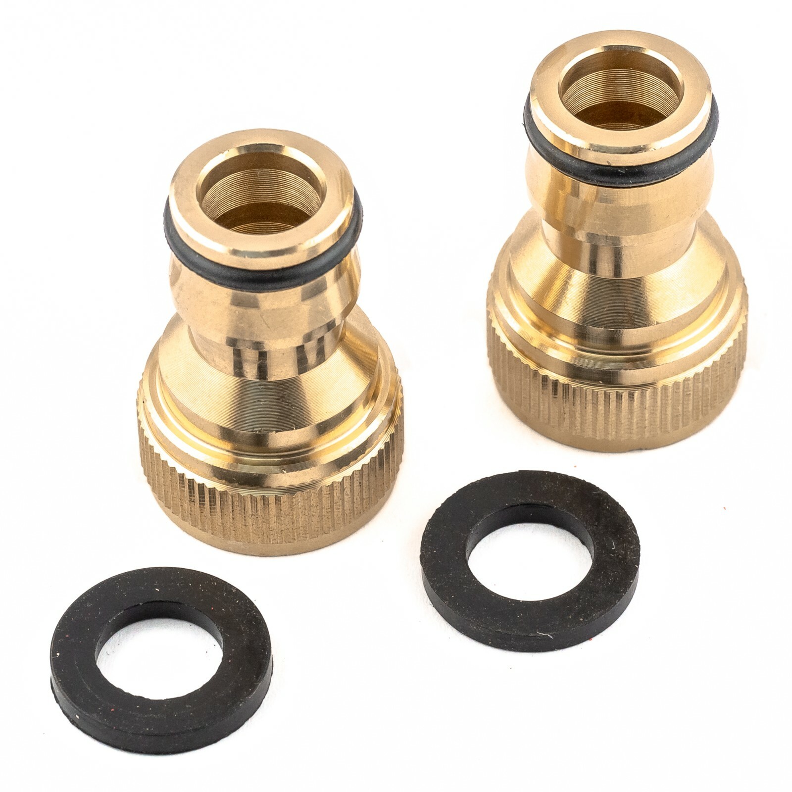 2x Australian Brass Tap Adaptor Female 15mm 1/2" BSP 12mm Male Snap Fitting Hose