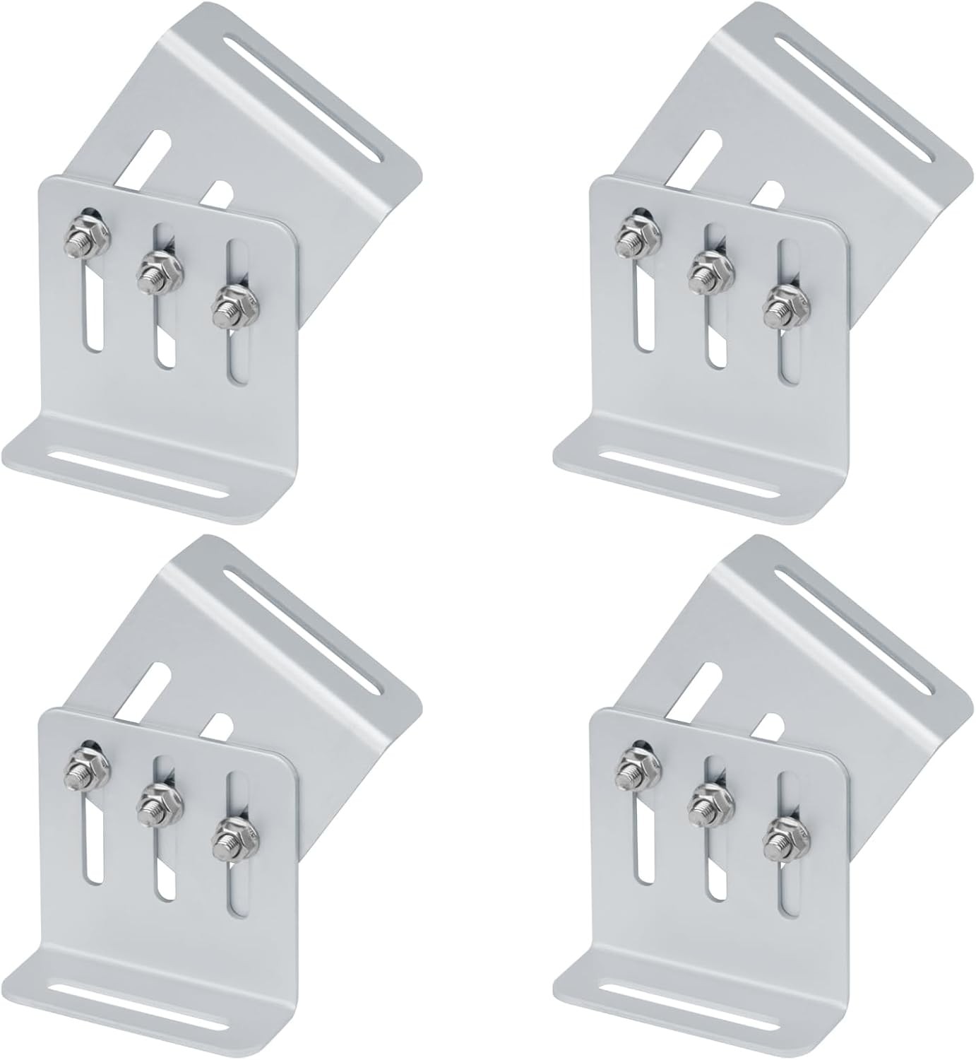 4 Sets Adjustable Solar Panel Tilt Mount Bracket, Solar Panel Rack Mount for RV,