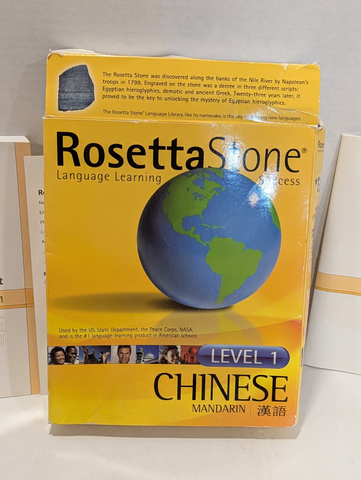 Mandarin Chinese Level 1 2 3 CD-ROM Software w Guide + Audio CDs | Rosetta Stone