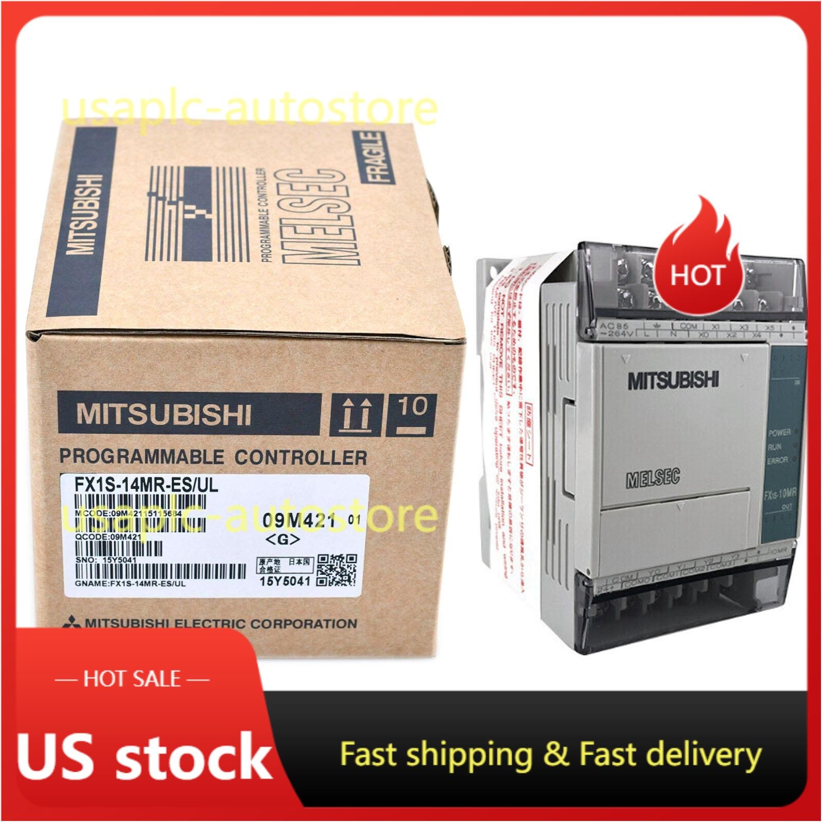 New In Box MITSUBISHI FX1S-14MR-ES/UL (FX1S14MRESUL) Programmable Controller