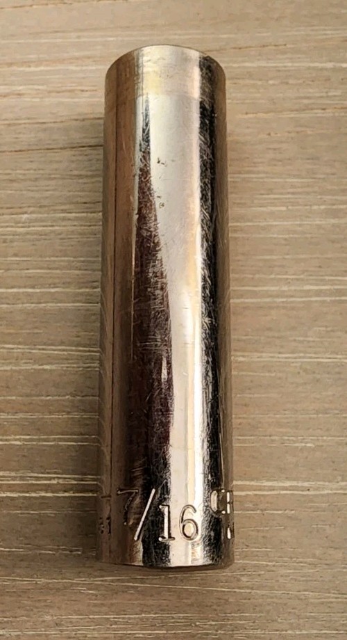 Craftsman USA 7/16" Deep Well Socket 6 Point 3/8 Drive Inverted G2 43331