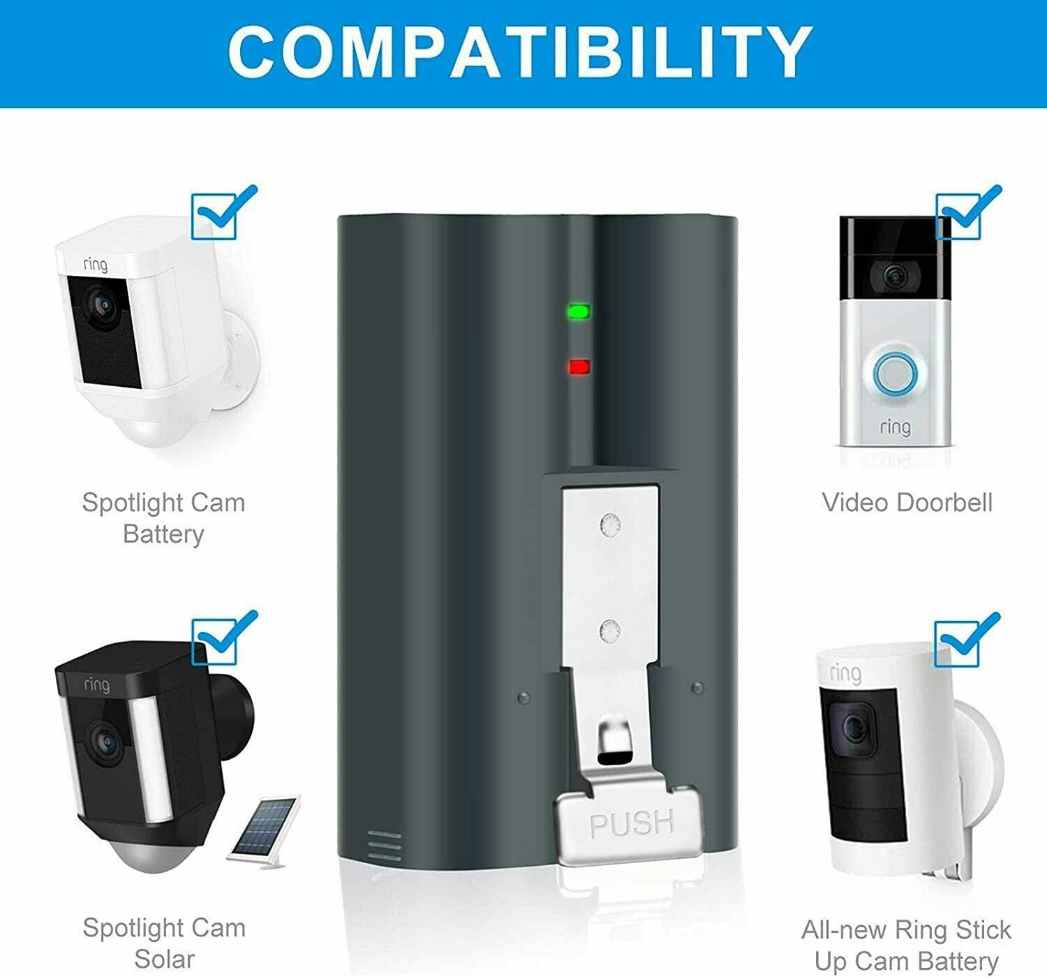 Replacement Battery Pack for Ring Video Doorbell 2 3 4 Spotlight Camera Lot