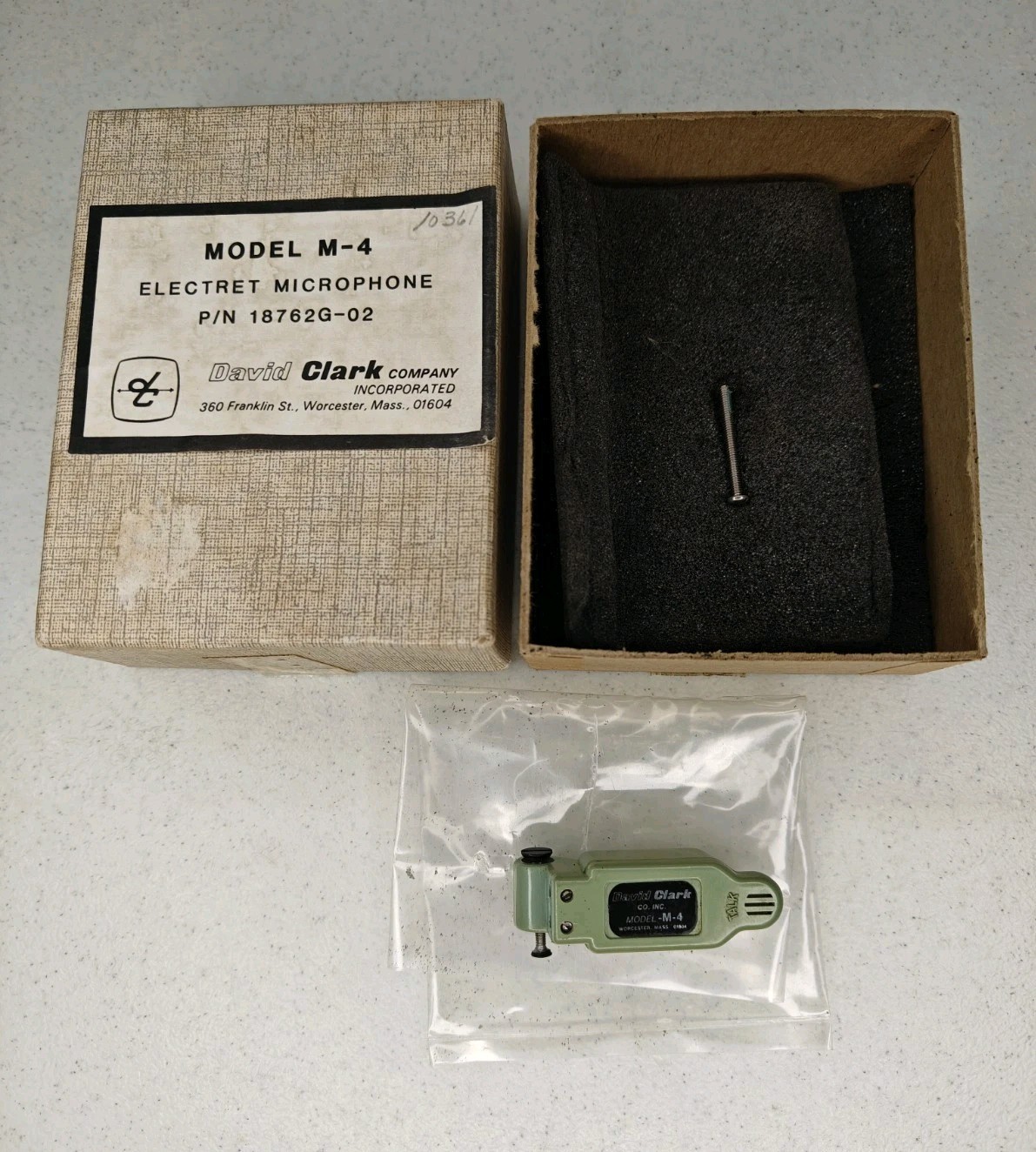 Replacement Electret Aviation Microphone David Clark P/N 18762G-02 Noise Cancel