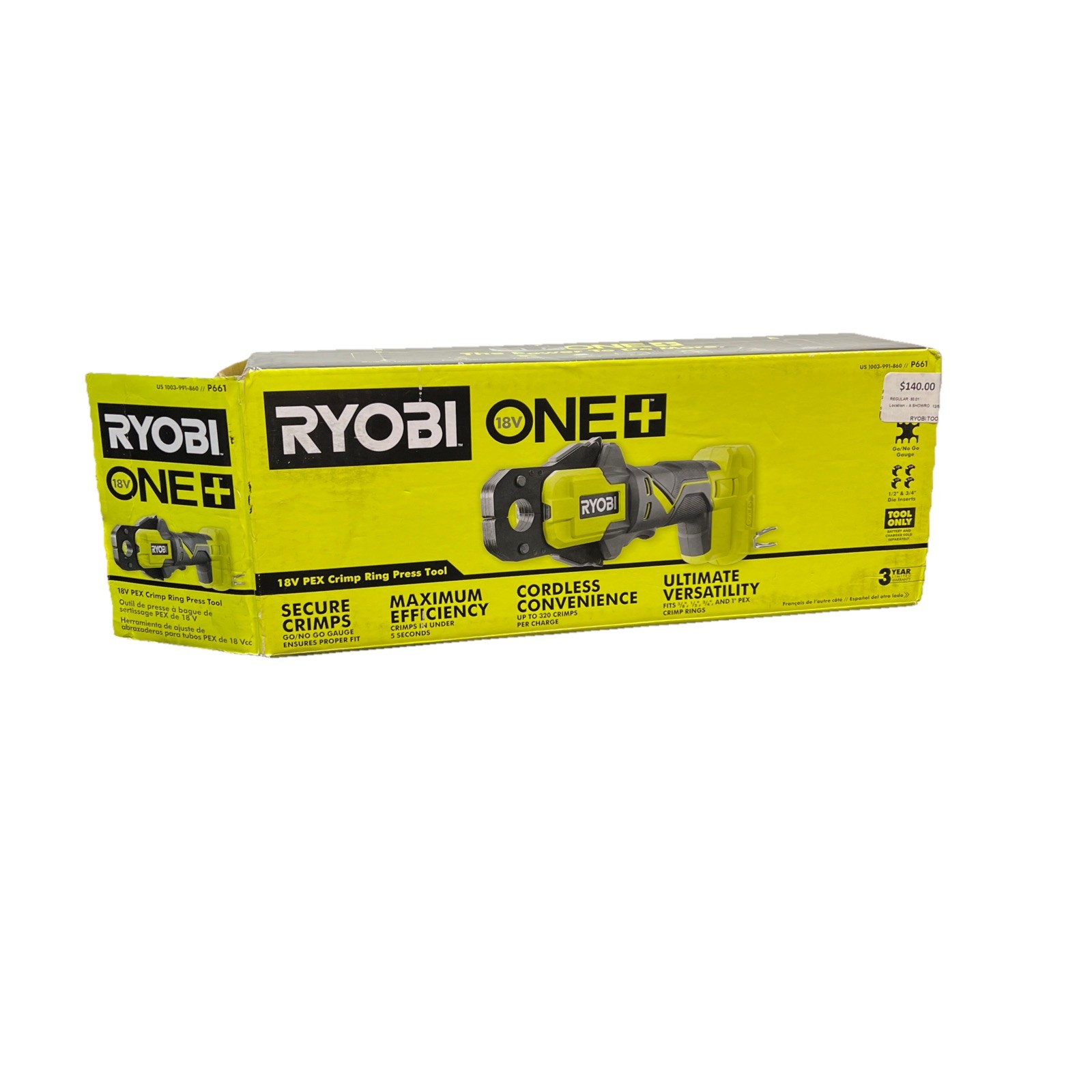 RYOBI P661 18-Volt  PEX Crimp Ring Press Tool (Tool Only)