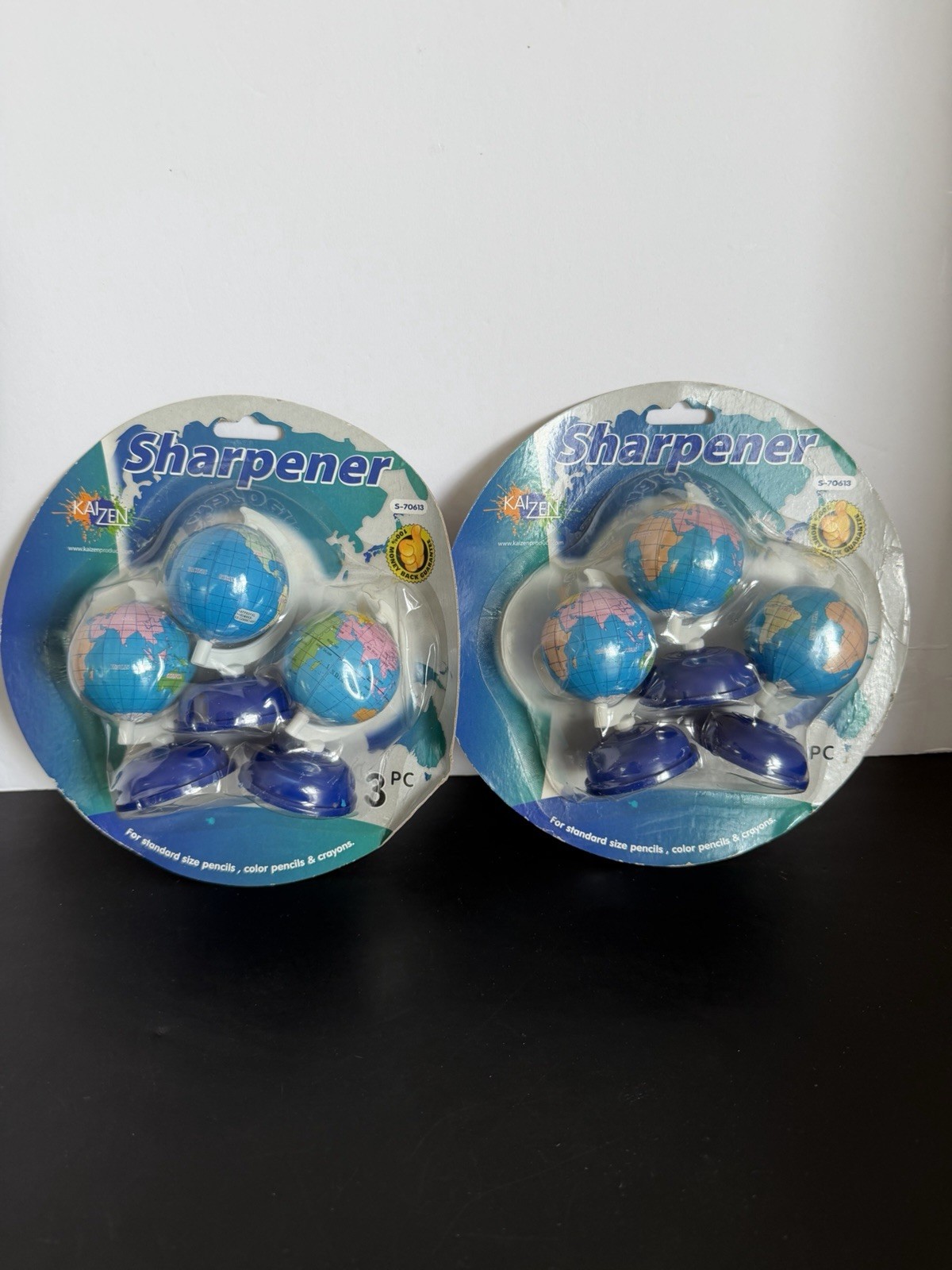 Miniature Globe Pencil Sharpeners New Lot Of 2 Social Studies, Homeschool