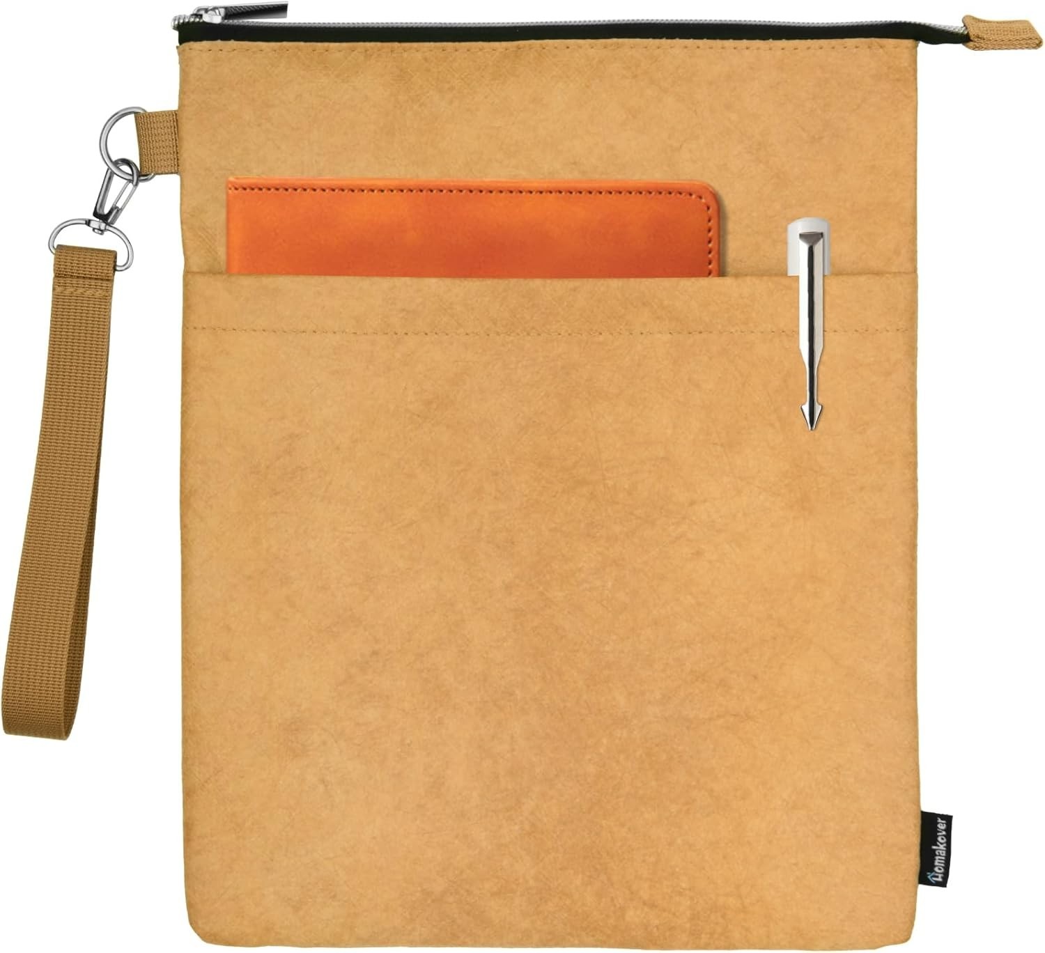 Book Sleeves with Zipper, Book Protector Pouch for Paperbacks & Hardcover Books