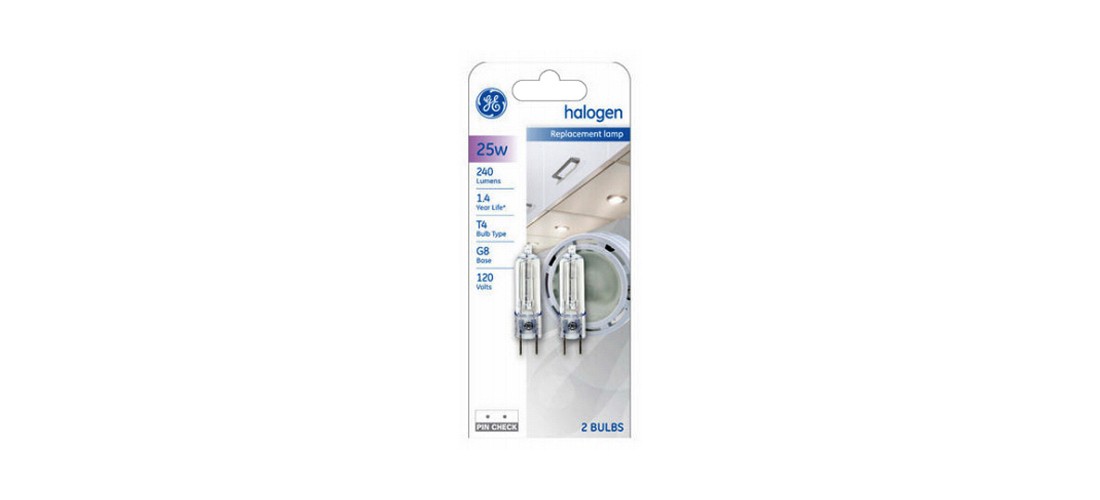 GE 84886 Halogen Bulb 25 W T4 Specialty 240 lm Daylight Clear Pair