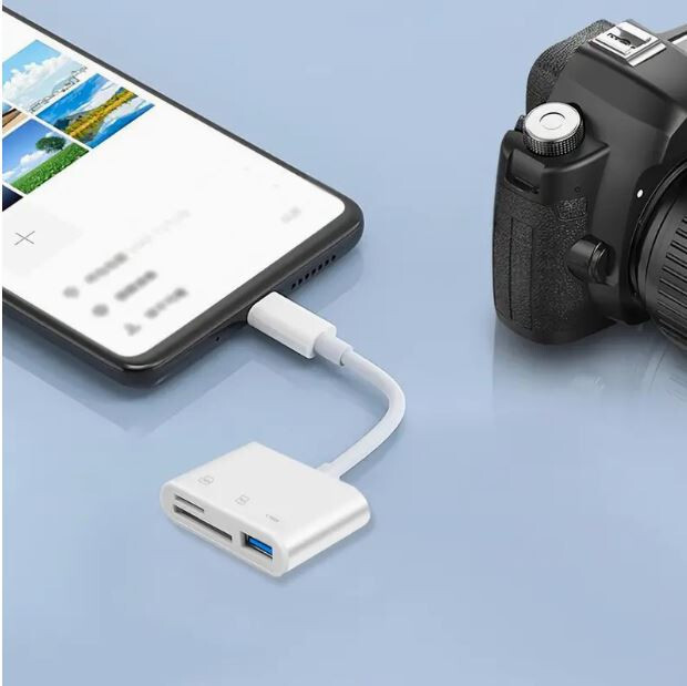 PHONE + Mac Book USBC SD Card Micro SD TF Card Reader Adapter 2 Pack