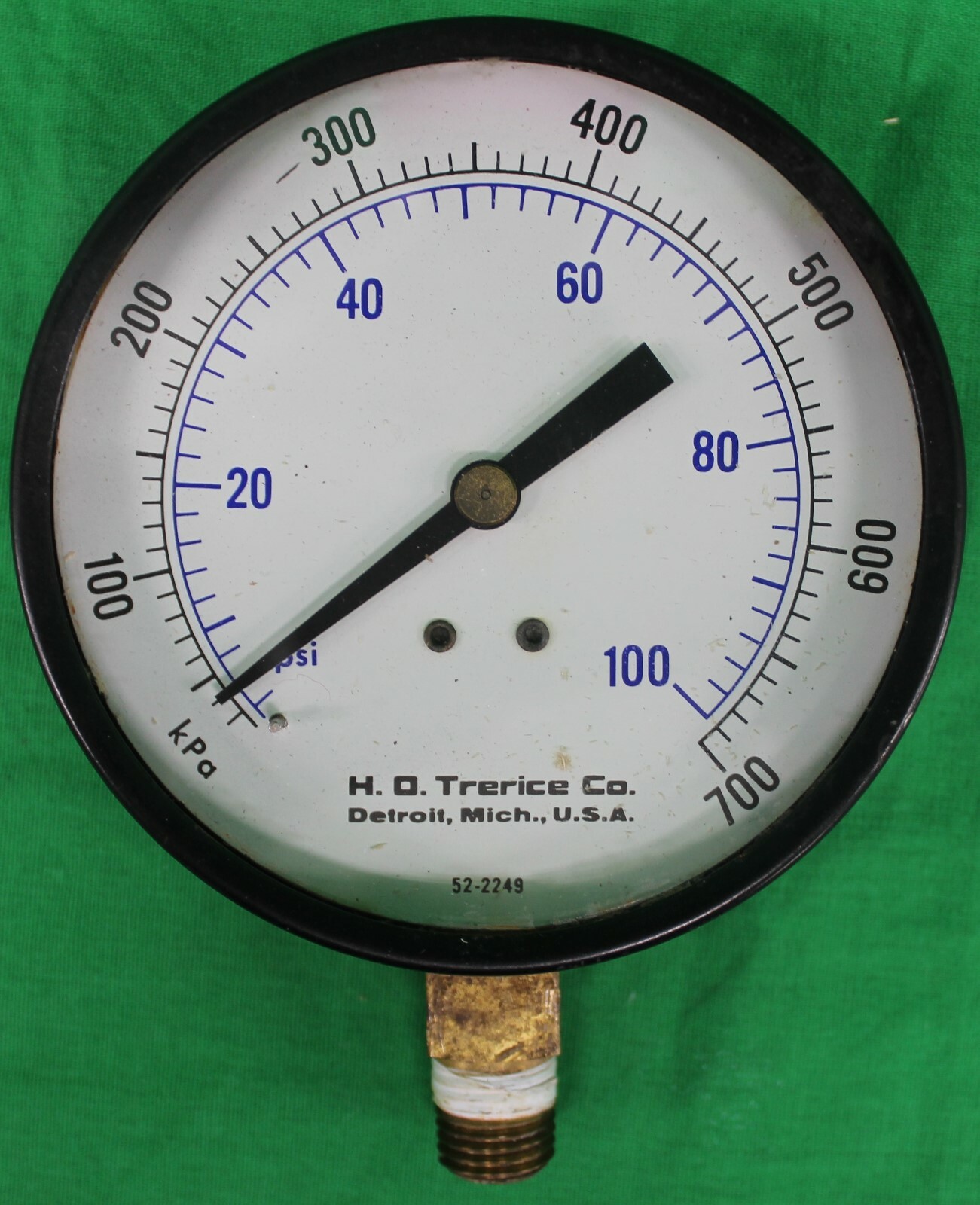 Original H.O. Trerice Company 100 psi Gauge Untested Steampunk